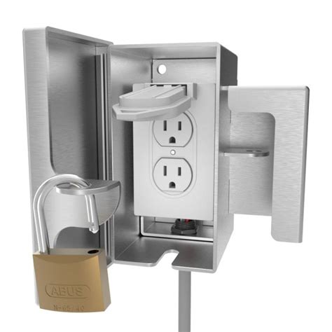 electrical box locking cover|Vandal Proof Locking Outlet Box w/ Padlock.